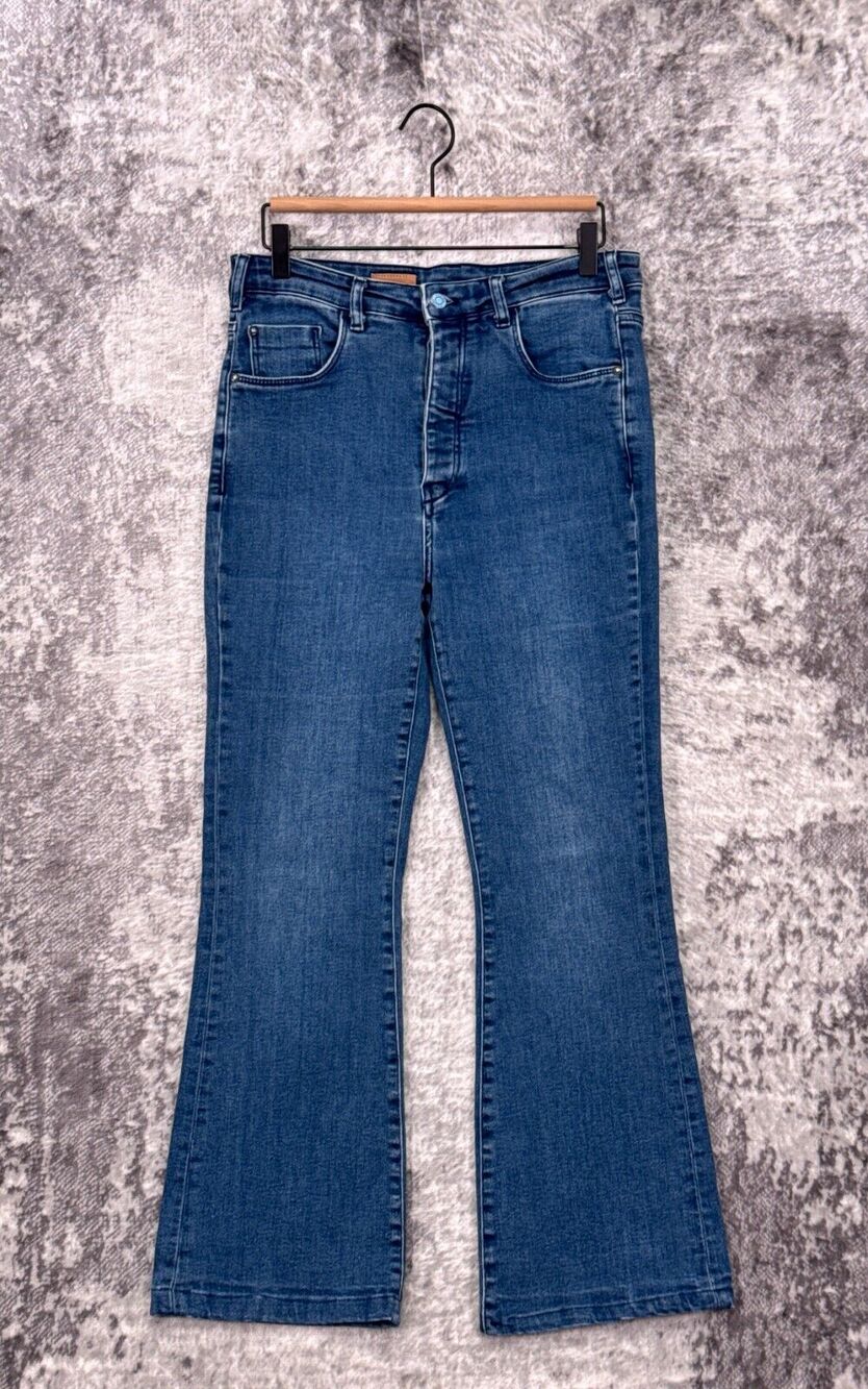 Anthropologie Jeans 30 Womens Pilcro The Icon High Rise Flare Medium Wash